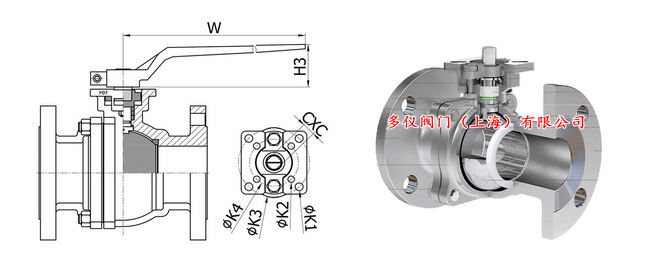 不銹鋼法蘭球閥結(jié)構(gòu)圖 不銹鋼法蘭球閥結(jié)構(gòu)圖
